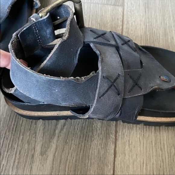 Free People Velencia Wrap Sandals In Black No Size - Picture 4 of 15